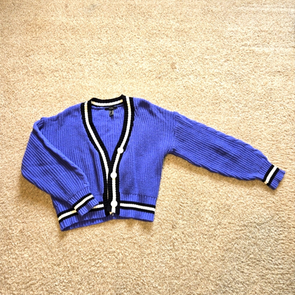 Purple Cardigan Sweater